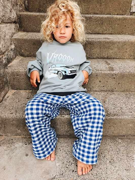 Pantalon Vichy Blue Royal