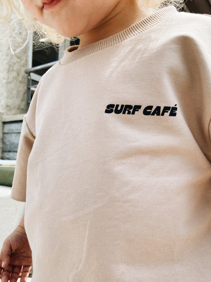 T-Shirt Oversize "Surf café" - Beige foncé