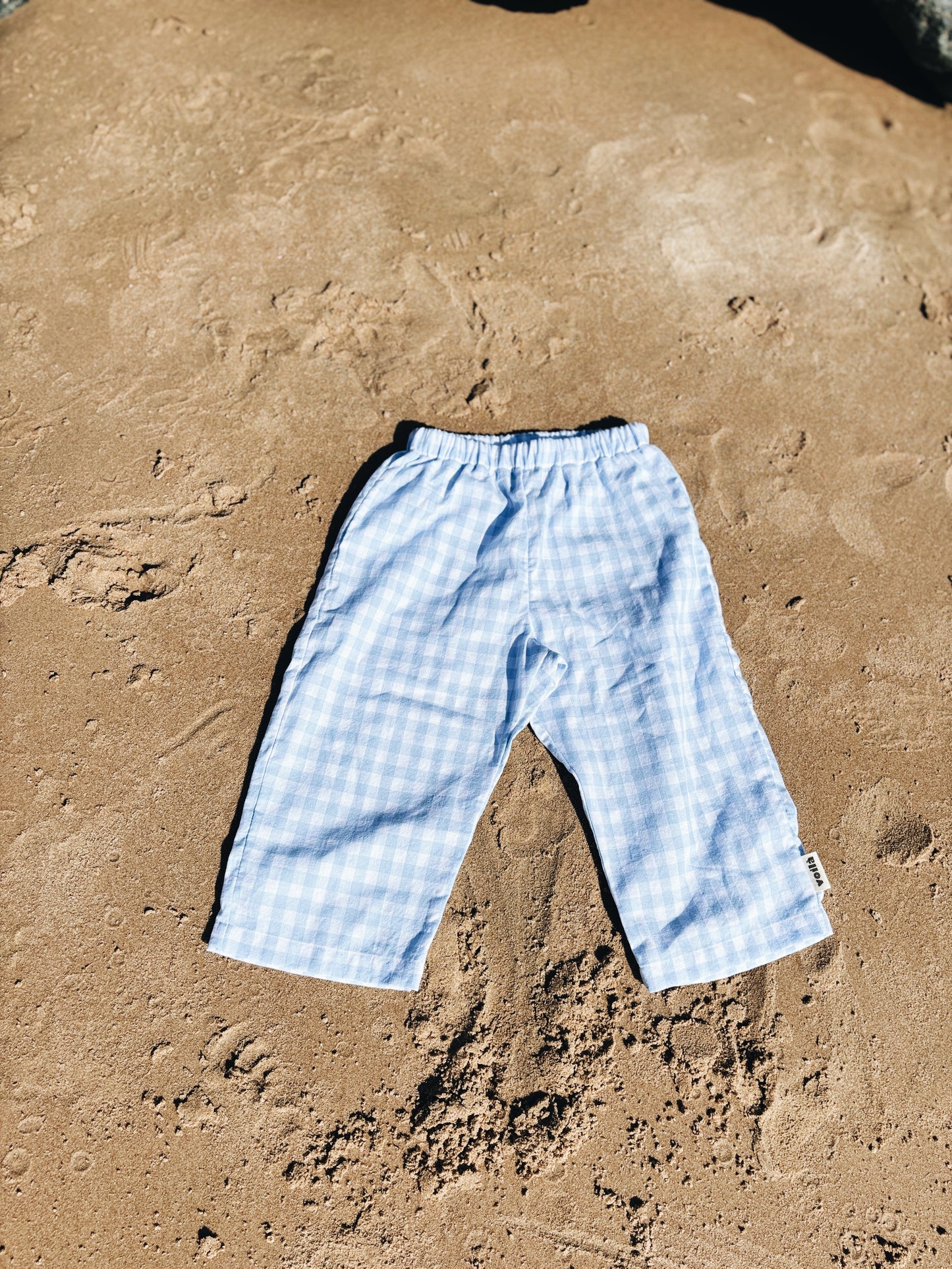 Pantalon Vichy bleu