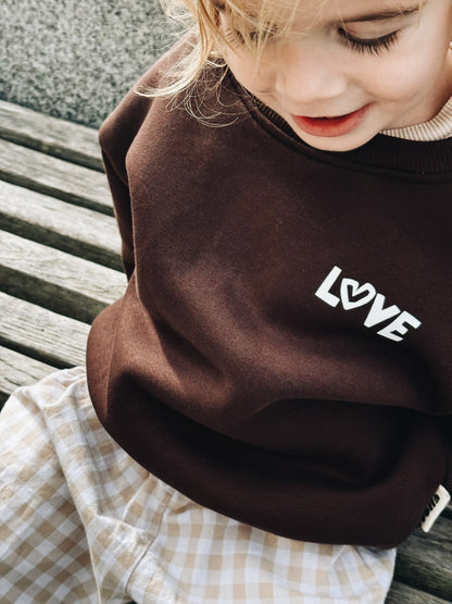 Sweat "Love" - Chocolat Noir