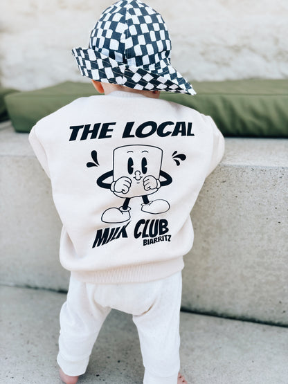 Sweat Beige Foncé  "The Local Milk Club" À Personnaliser