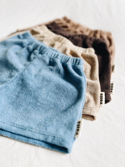 Short Loose Éponge Bleu