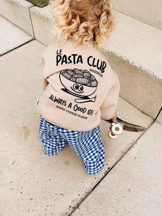 Sweat "Le Pasta Club" À Personnaliser - Beige Foncé