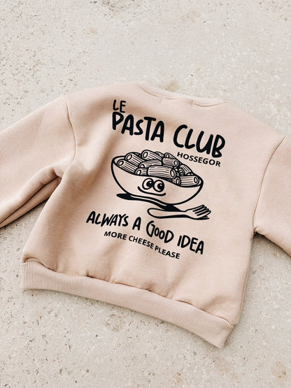 Sweat "Le Pasta Club" À Personnaliser - Beige Foncé