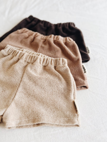 Short Loose Éponge Chocolat Noir