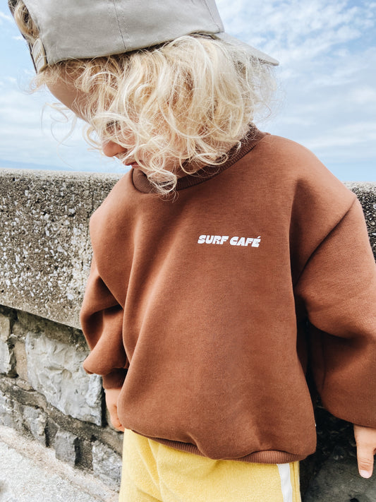Sweat "Surf café" À Personnaliser - Marron