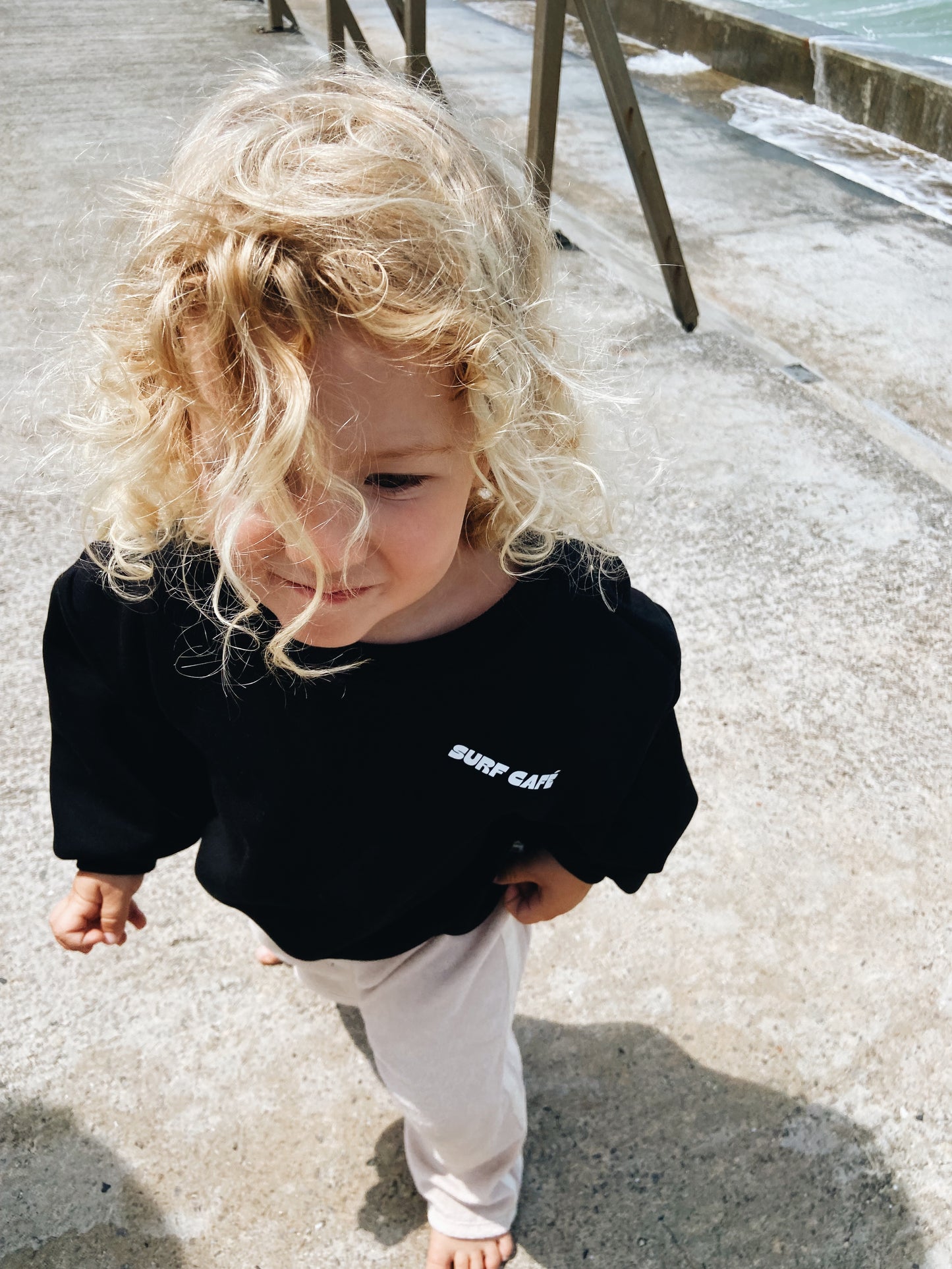 Sweat "Surf café" À Personnaliser - Noir