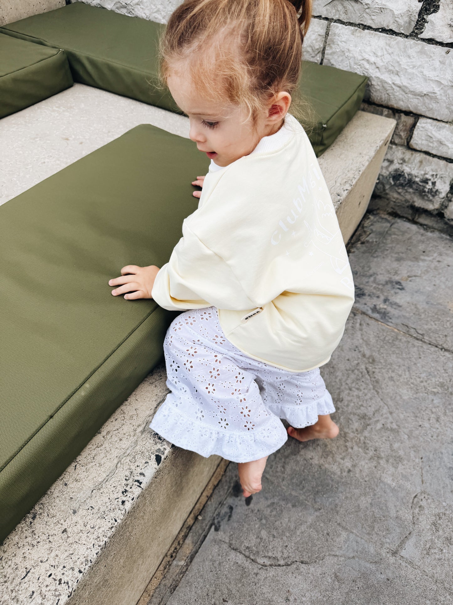 Pantalon Broderie Anglaise À Volants