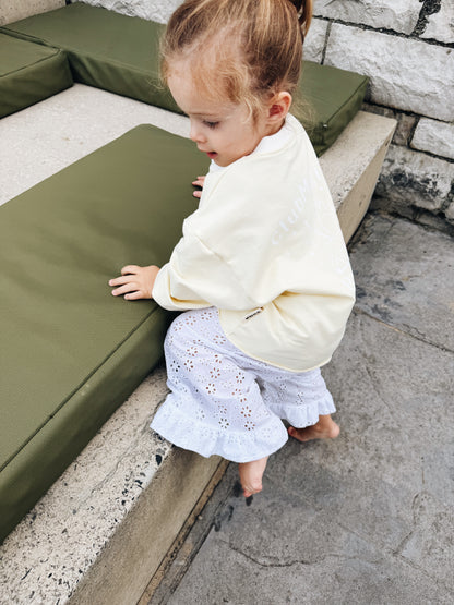 Pantalon Broderie Anglaise À Volants