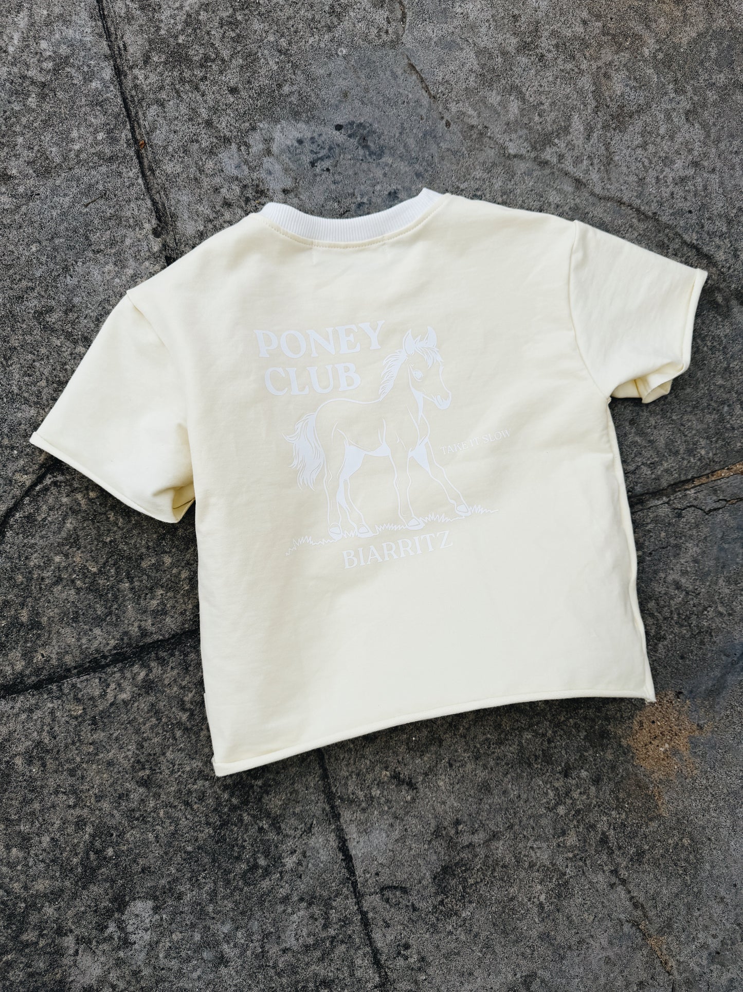 T-Shirt Oversize "Poney Club" - Citron Sorbet