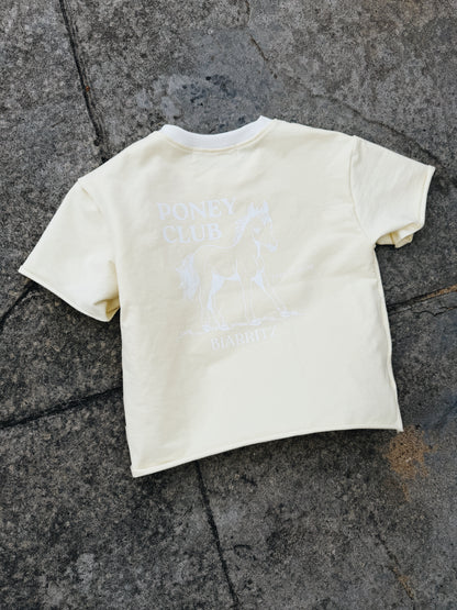 T-Shirt Oversize "Poney Club" - Citron Sorbet