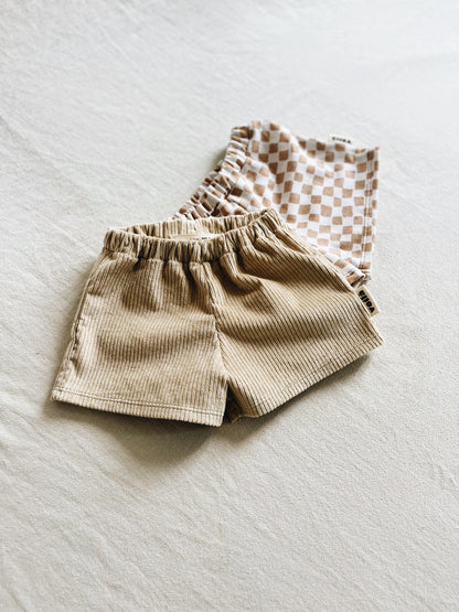 Short Loose Velours Côtelé