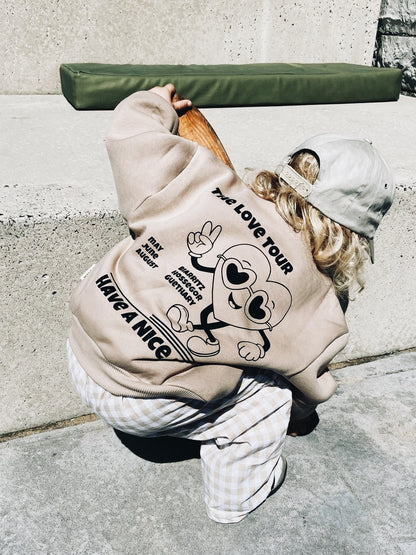 Sweat "The love tour" À Personnaliser - Beige foncé
