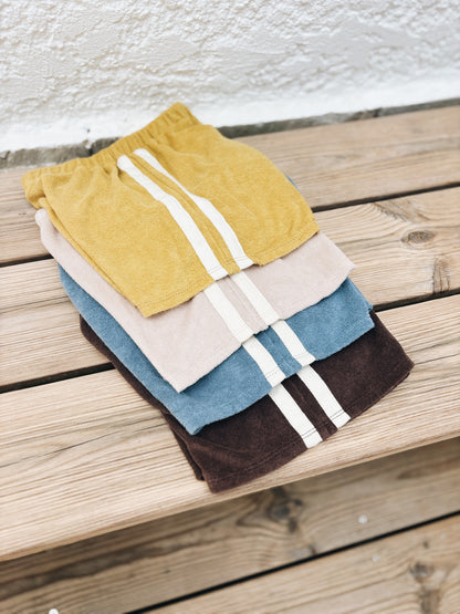 Short Éponge À Double Bande - Beige Clair