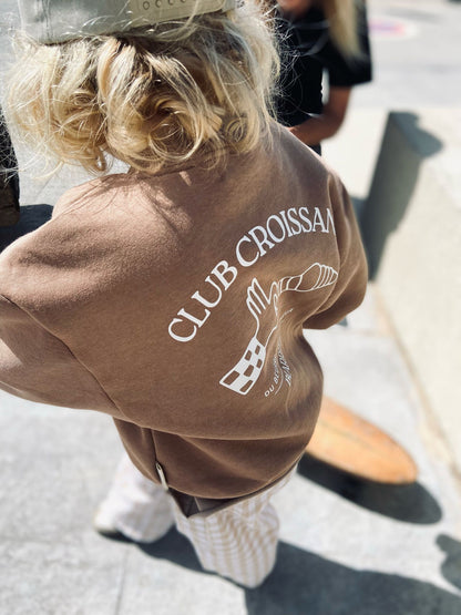 Sweat "Club croissant" À Personnaliser - Noisette