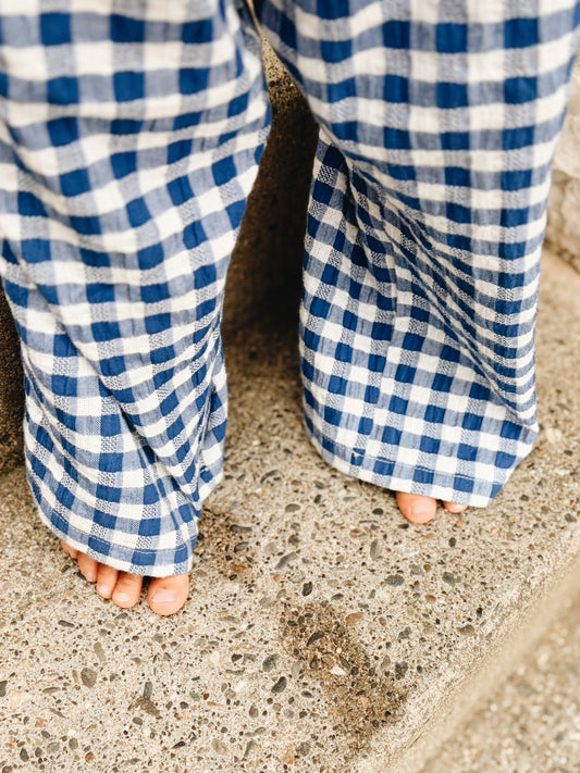 Pantalon Vichy Blue Royal