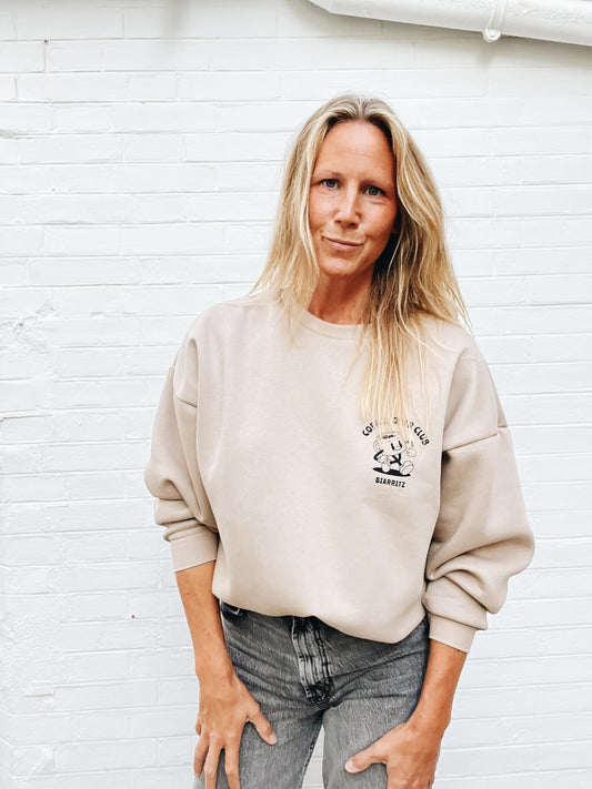 Sweat Femme "Coffee lover club" À Personnaliser