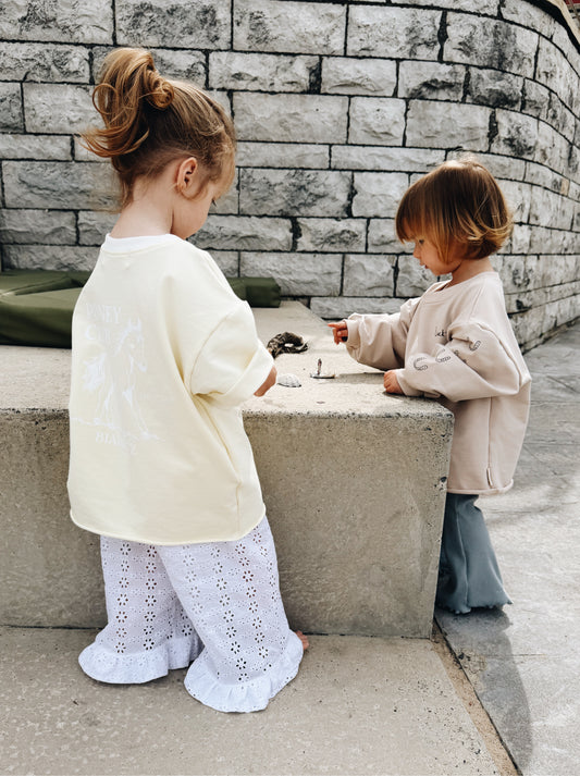 Pantalon Broderie Anglaise À Volants