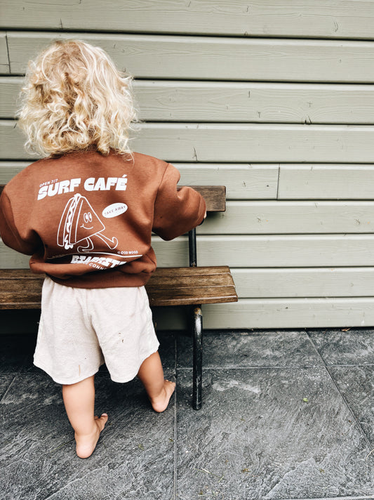 Sweat "Surf café" À Personnaliser - Marron