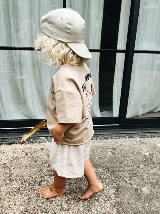 Short Éponge À Double Bande - Beige Clair