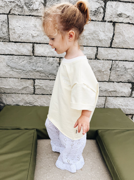 T-Shirt Oversize "Poney Club" - Citron Sorbet