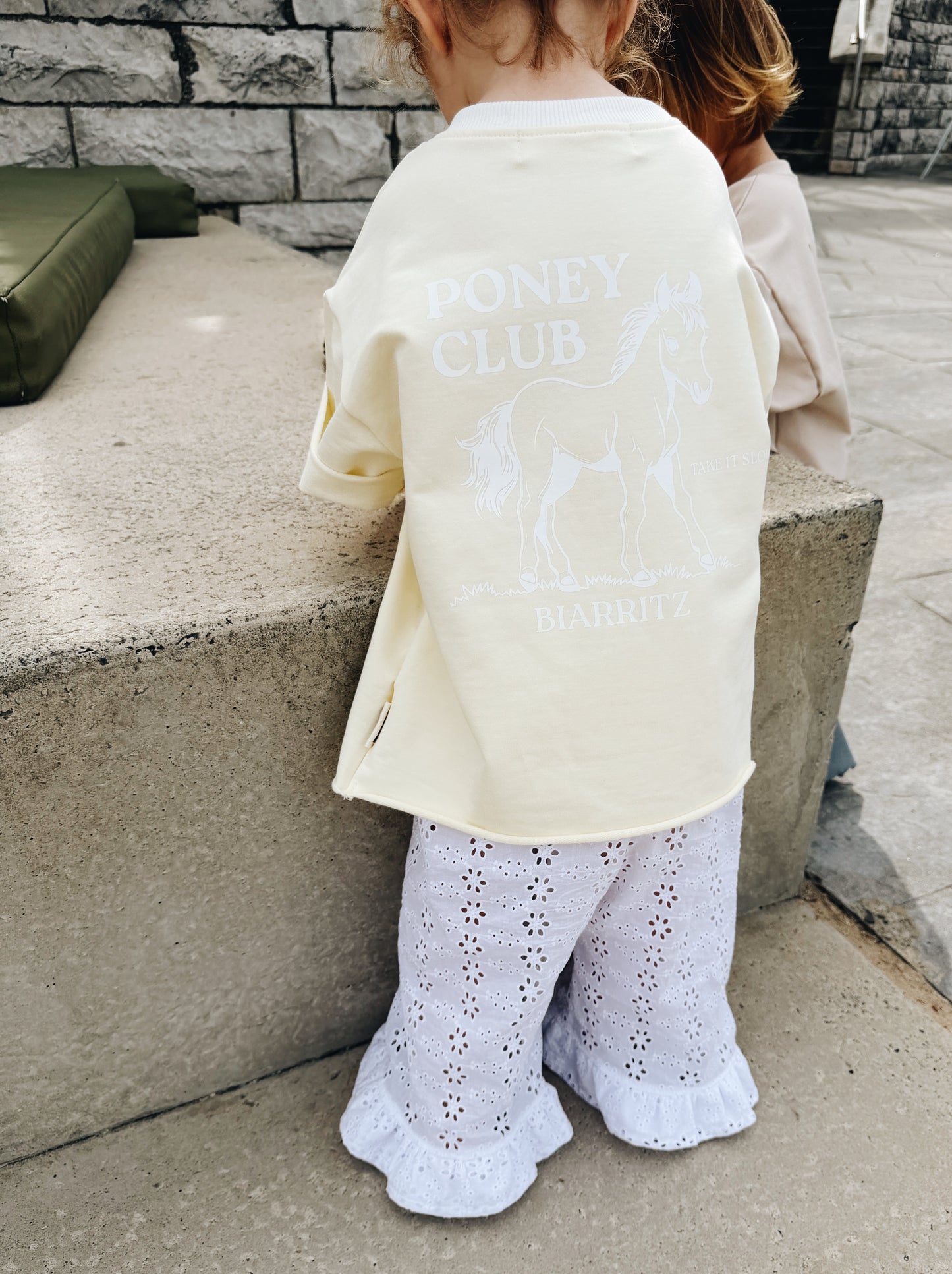 T-Shirt Oversize "Poney Club" - Citron Sorbet