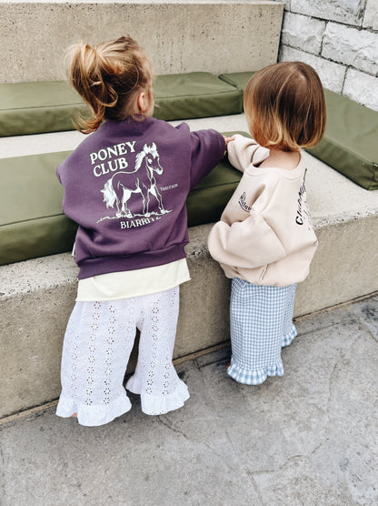 Sweat "Poney Club" À Personnaliser - Violet Poudré