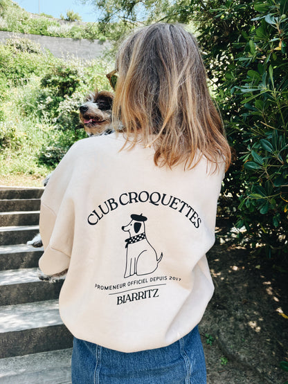 Sweat Adulte "Club Croquettes" À Personnaliser