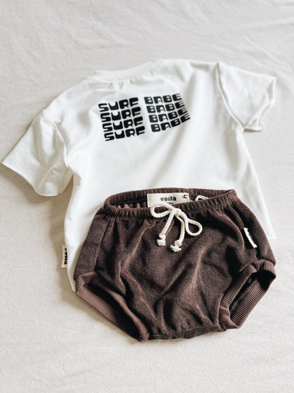 T-Shirt Oversize Blanc "Surf babe"