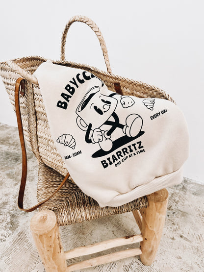 Sweat "Babyccino club" À Personnaliser - Avoine