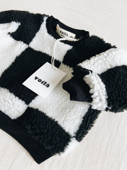 Sweat Teddy Motif Damier