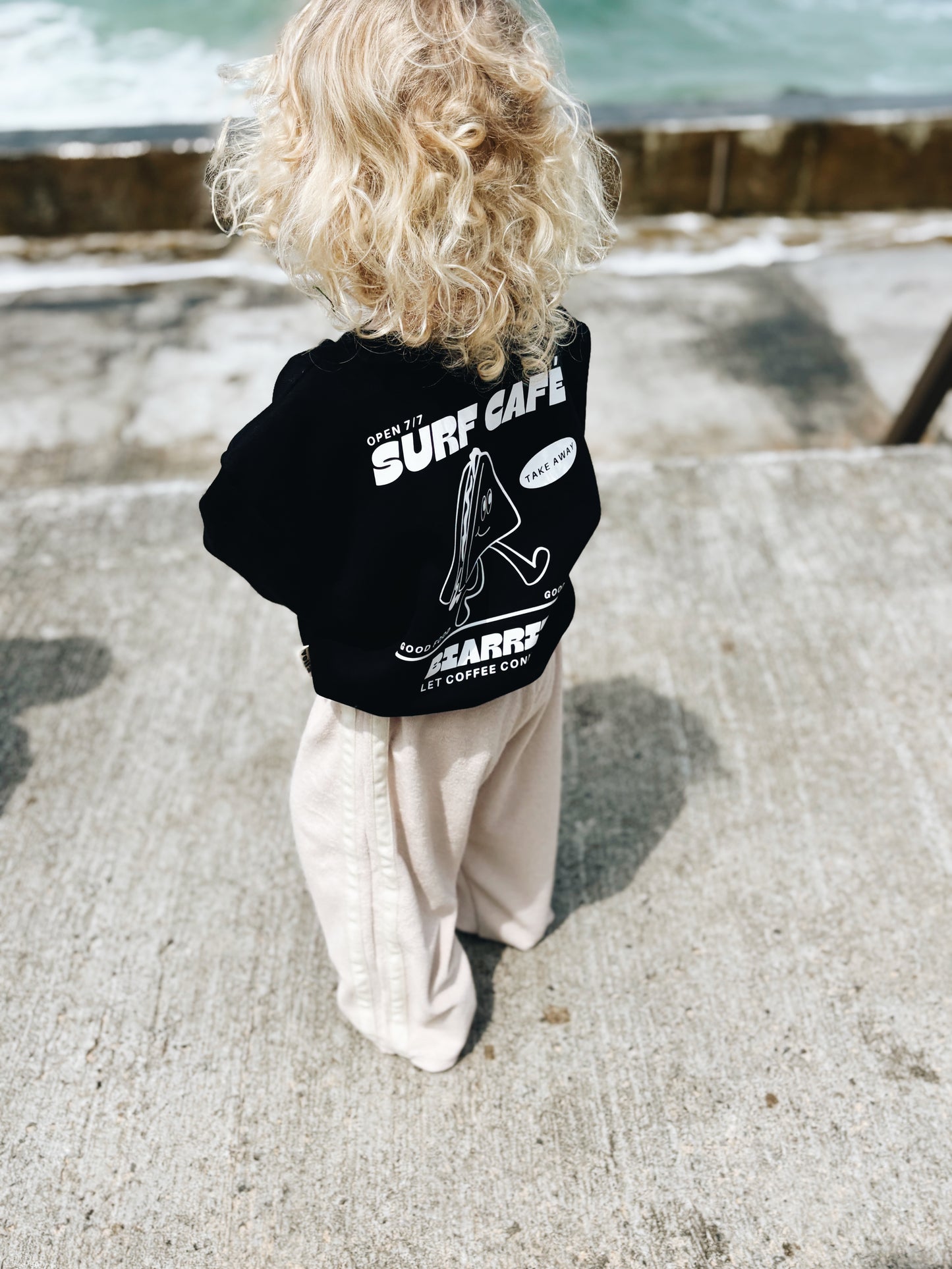 Sweat "Surf café" À Personnaliser - Noir