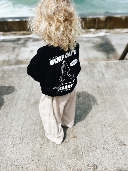 Sweat "Surf café" À Personnaliser - Noir