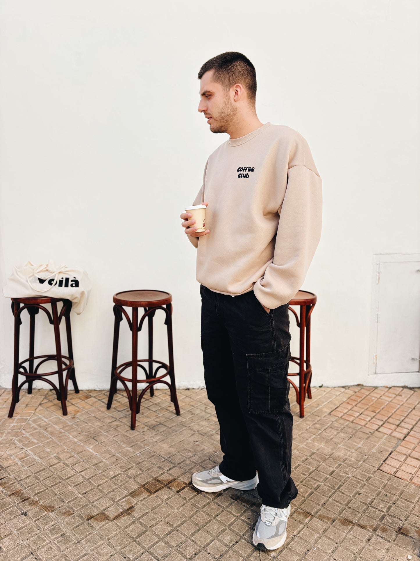 Sweat Adulte Homme "Coffee Club" À Personnaliser