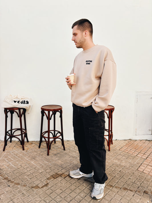 Sweat Adulte Homme "Coffee Club" À Personnaliser