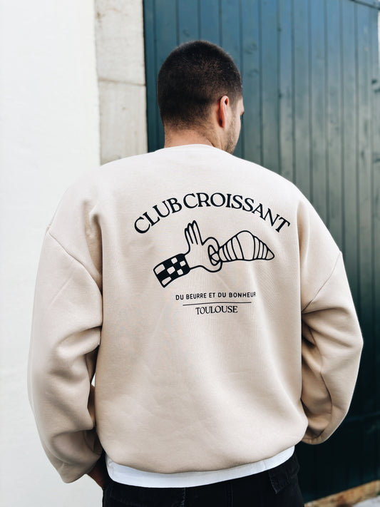 Sweat Adulte Homme "Club Croissant" À Personnaliser