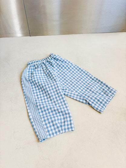 Pantalon Racer Vichy Bleu