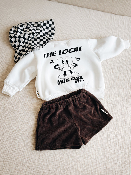 Sweat Ecru "The Local Milk Club" À Personnaliser