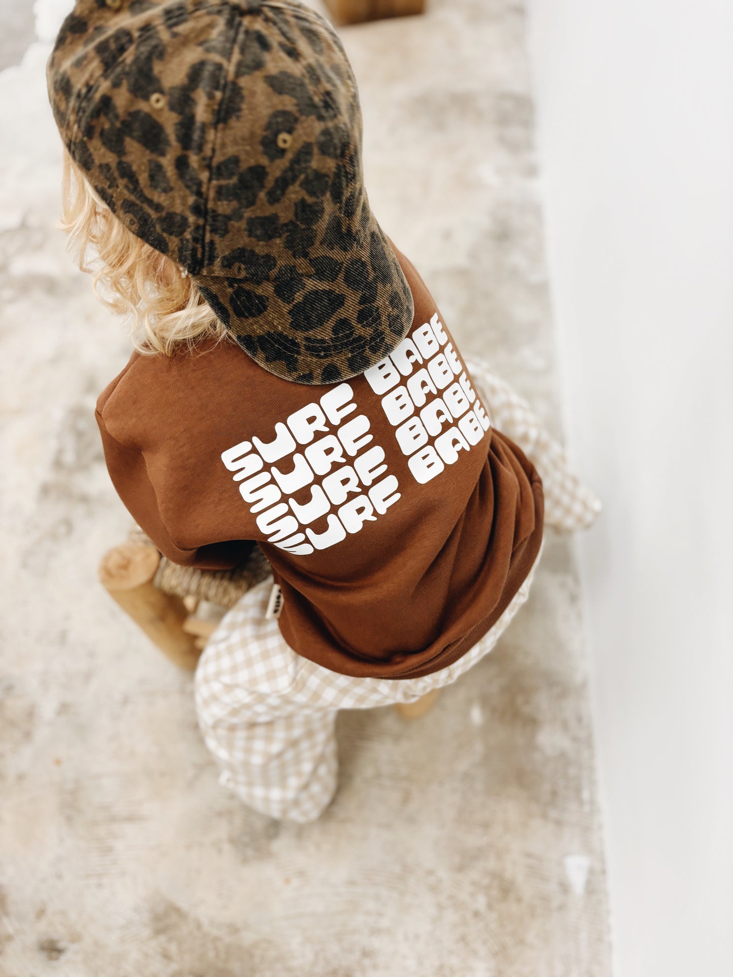 Sweat "Surf babe" - Marron