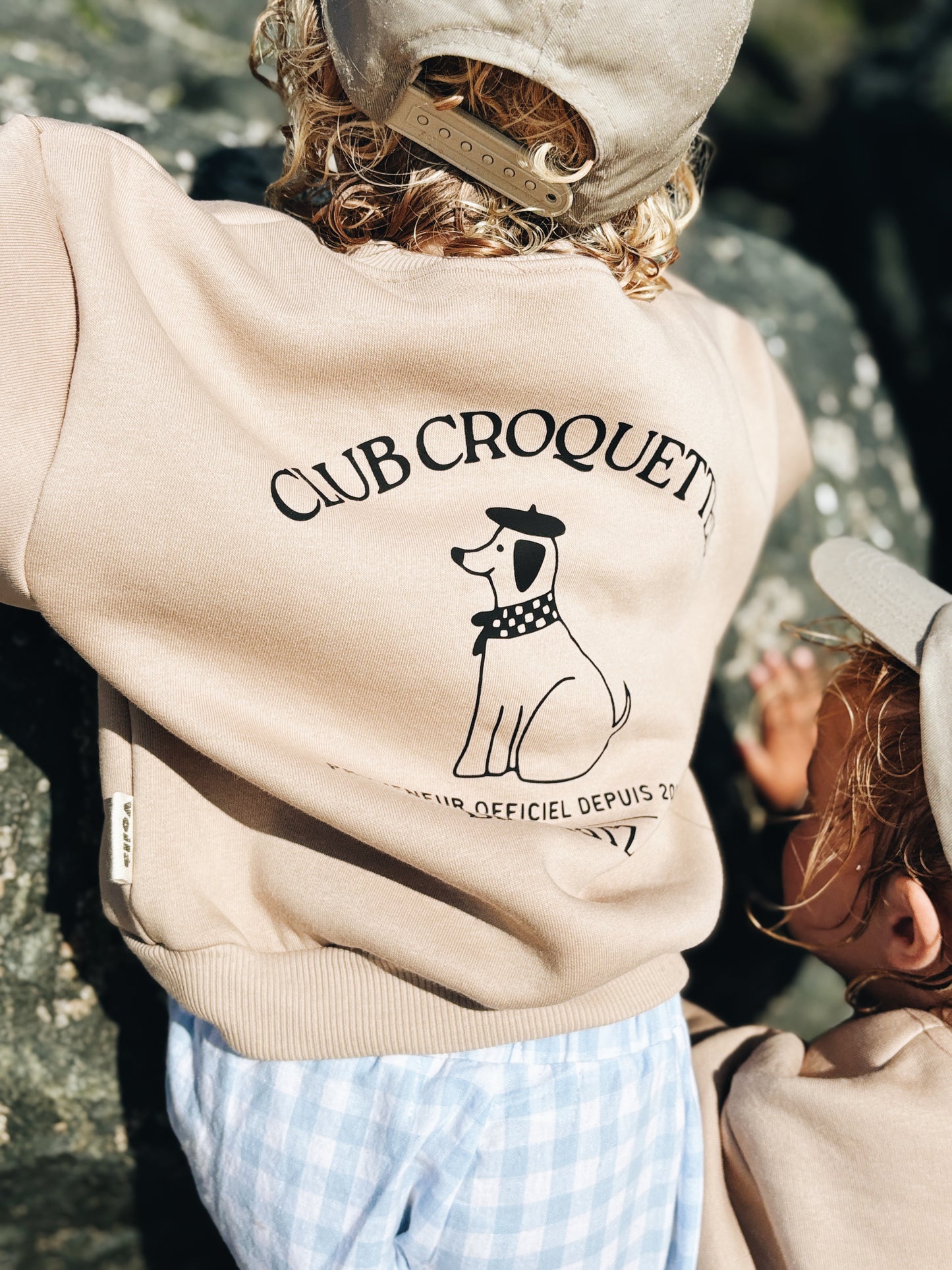 Sweat "Club Croquettes" À Personnaliser - Beige Foncé