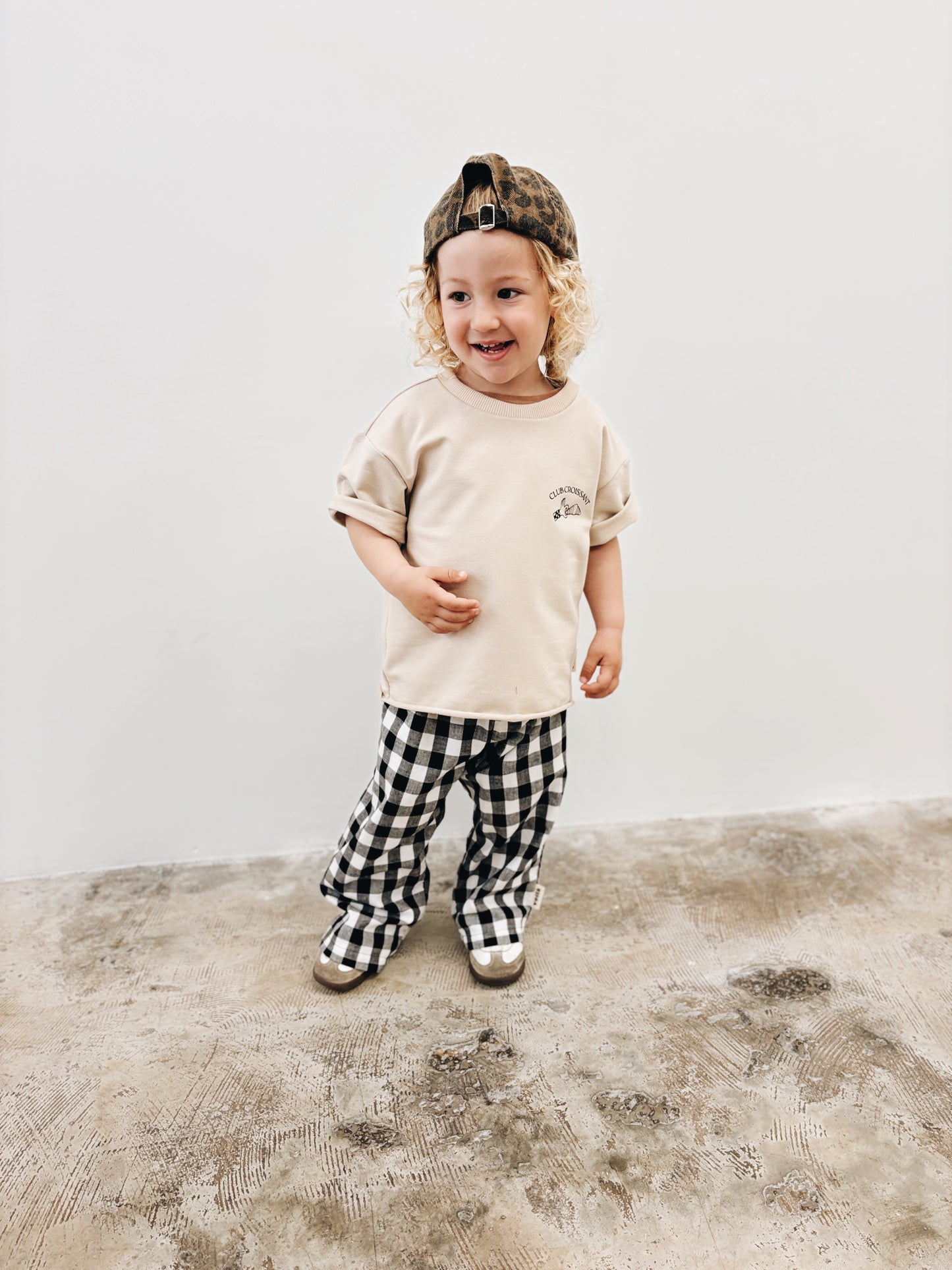 T-Shirt Oversize "Club croissant" - Avoine