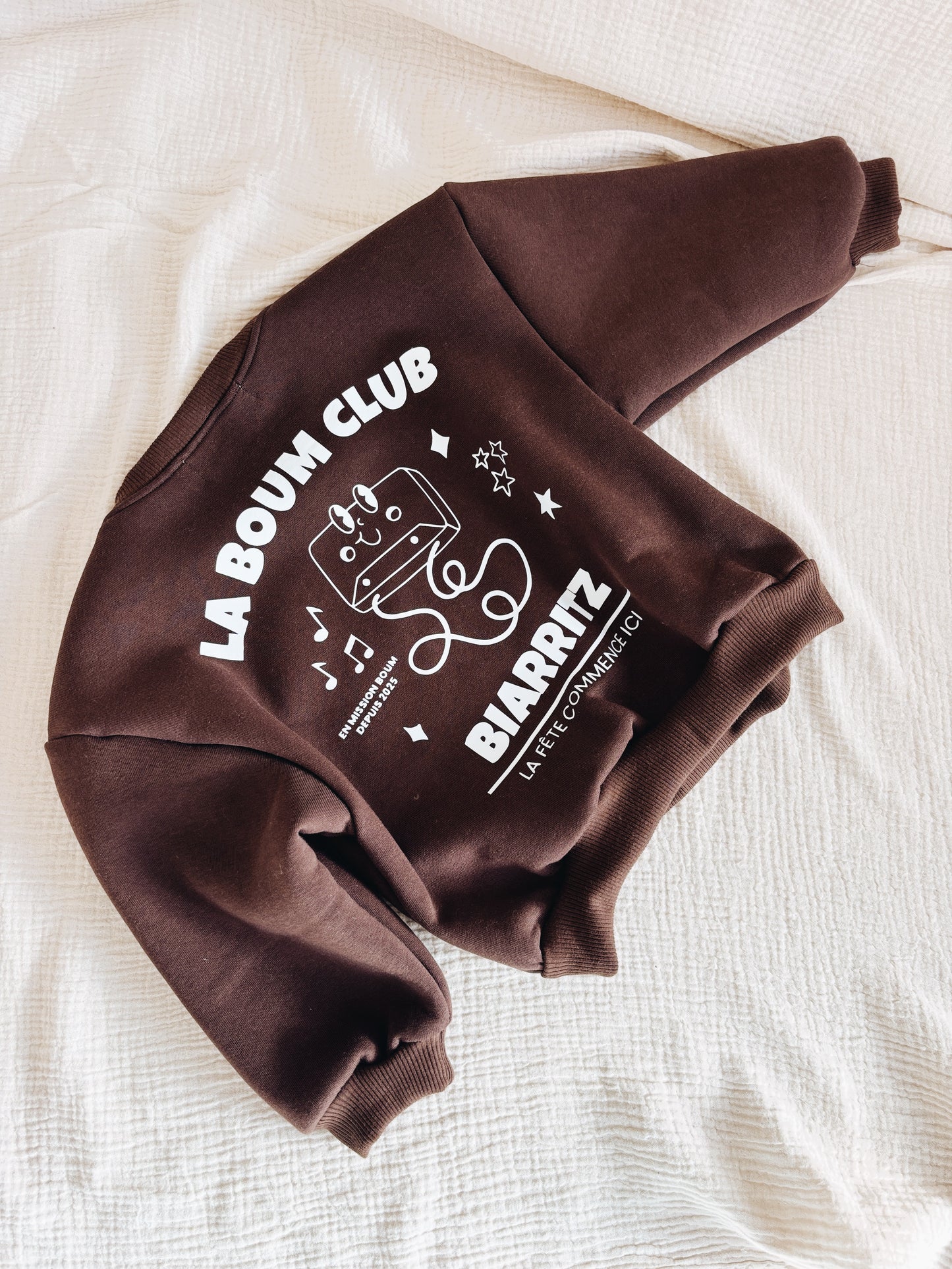Sweat "Le Boum Club" À Personnaliser - Chocolat Noir