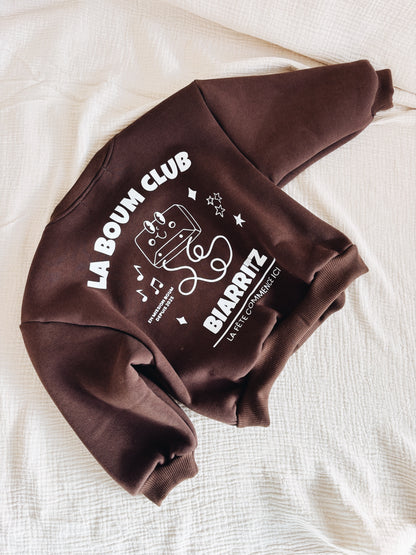 Sweat "Le Boum Club" À Personnaliser - Chocolat Noir