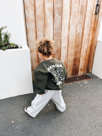 Pantalon Épais À Double Bande - Gris Chiné