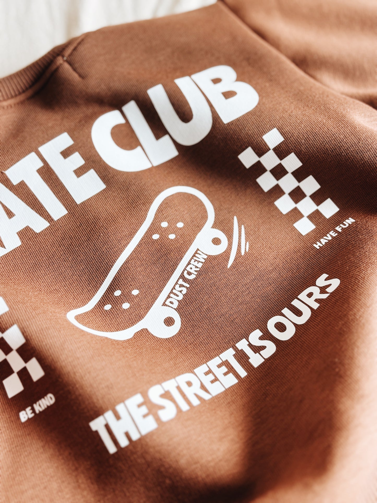 Sweat Marron "Skate club" À Personnaliser