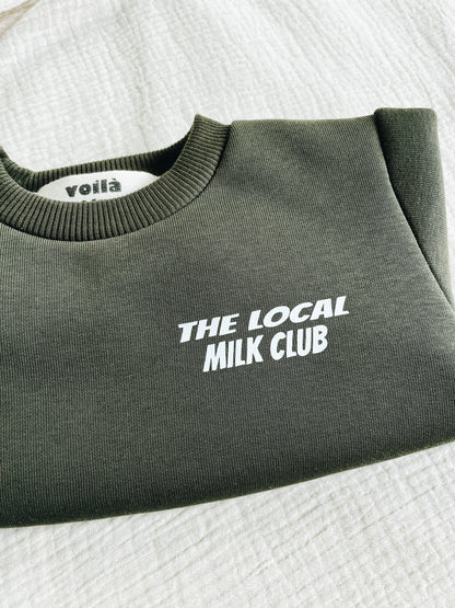 Sweat  "The Local Milk Club" À Personnaliser - Vert Foncé