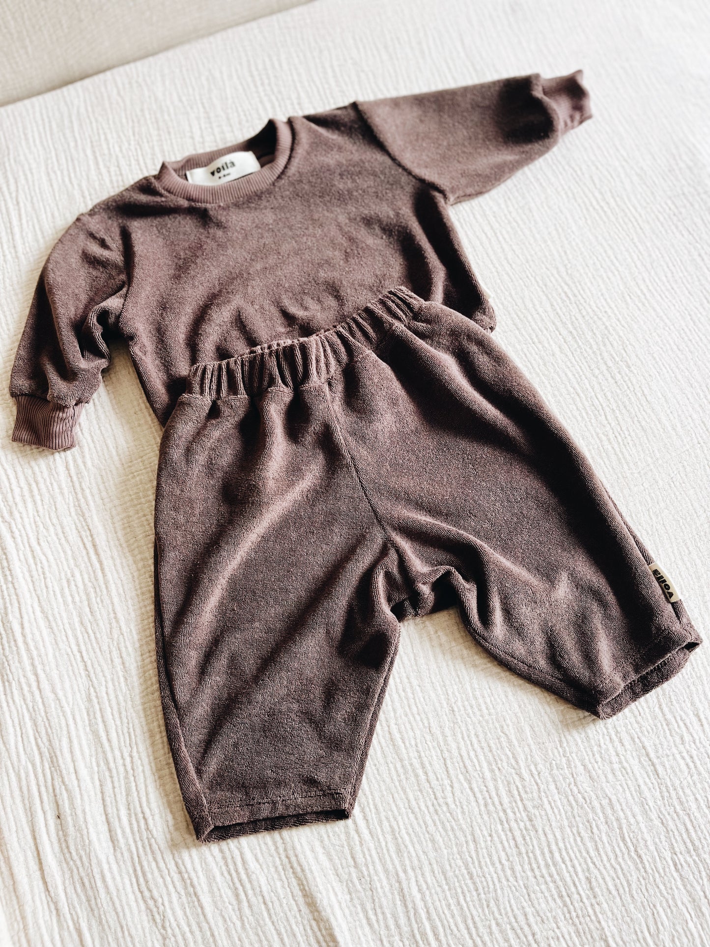 Pantalon Loose Éponge Chocolat Noir