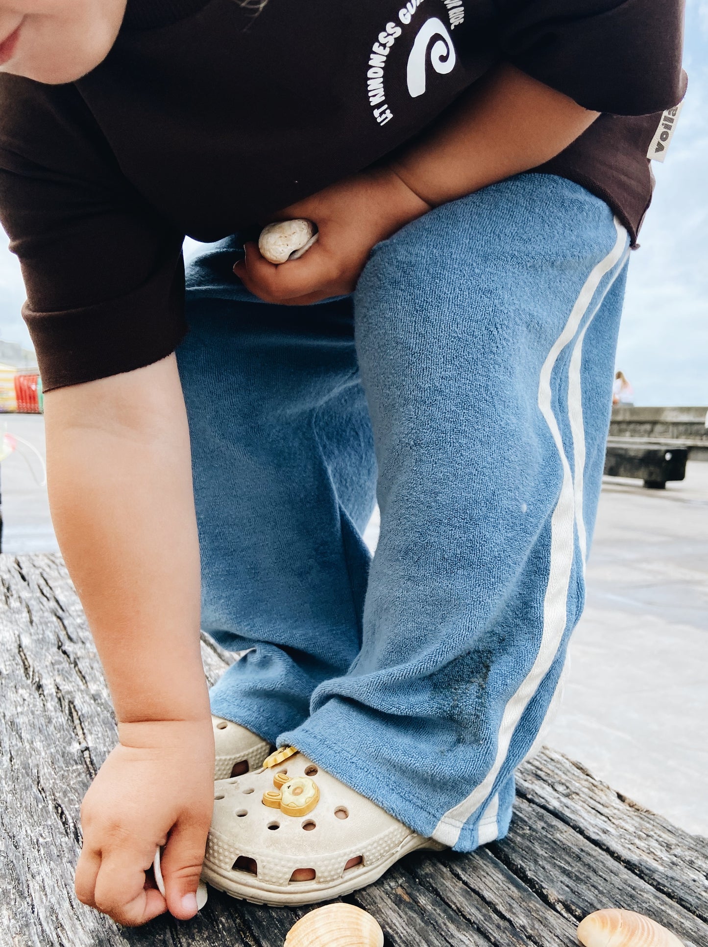 Pantalon Éponge À Double Bande - Bleu