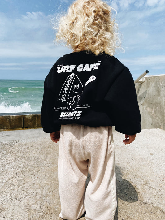 Sweat "Surf café" À Personnaliser - Noir