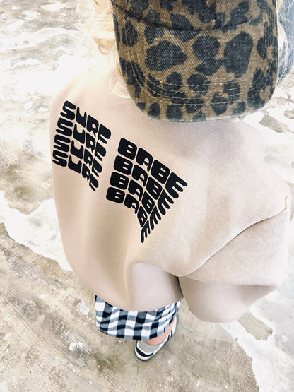 Sweat "Surf babe" - Beige foncé
